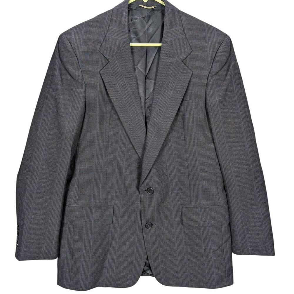 Vintage Christian Dior Monsieur Blazer Mens 39R Check Two Button Made USA 90s